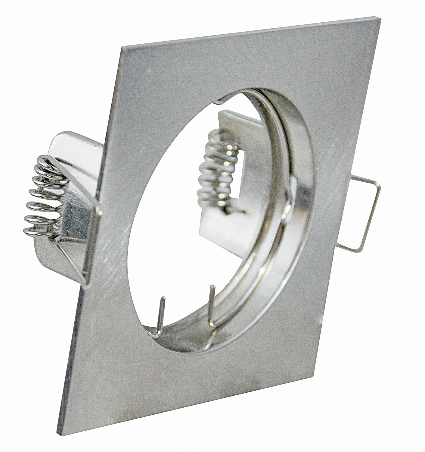 Faretto Incasso Run Quadrato Alluminio Nero Satinato 1 Luce Gu10