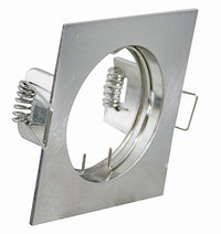 Faretto Incasso Run Quadrato Alluminio Nero Satinato 1 Luce Gu10