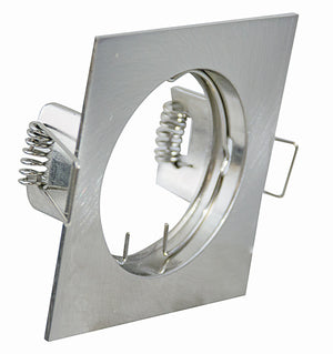 Faretto Incasso Run Quadrato Alluminio Nero Satinato 1 Luce Gu10