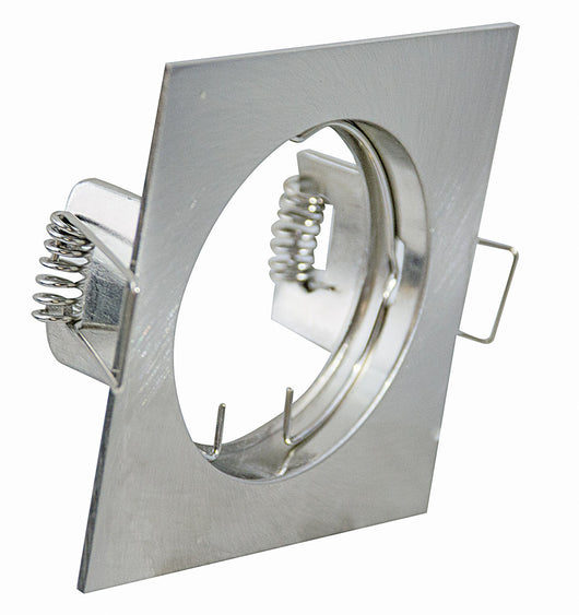 Faretto Incasso Run Quadrato Alluminio Nero Satinato 1 Luce Gu10