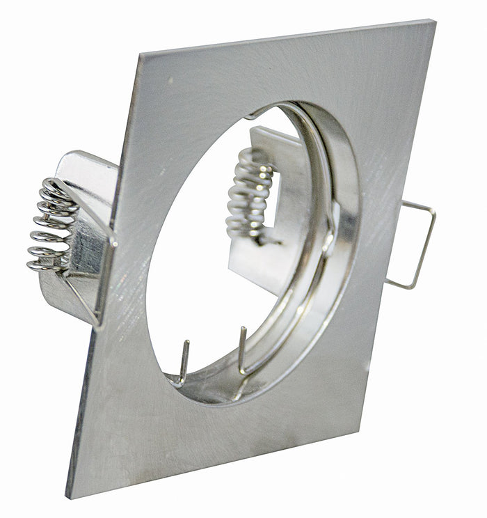 Faretto Incasso Run Quadrato Alluminio Nero Satinato 1 Luce Gu10