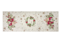 Tovaglia Natale Centrino Runner Centrotavola Natalizio Gobelin Candela New 1270 - 45x140 - Candela New