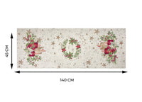 Tovaglia Natale Centrino Runner Centrotavola Natalizio Gobelin Candela New 1270 - 45x140 - Candela New