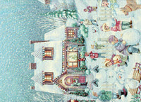 Tovaglia Natale Centrino Runner Tavolo Centrotavola Natalizio Gobelin Paesaggio 1111 - 45x140 - Paesaggio