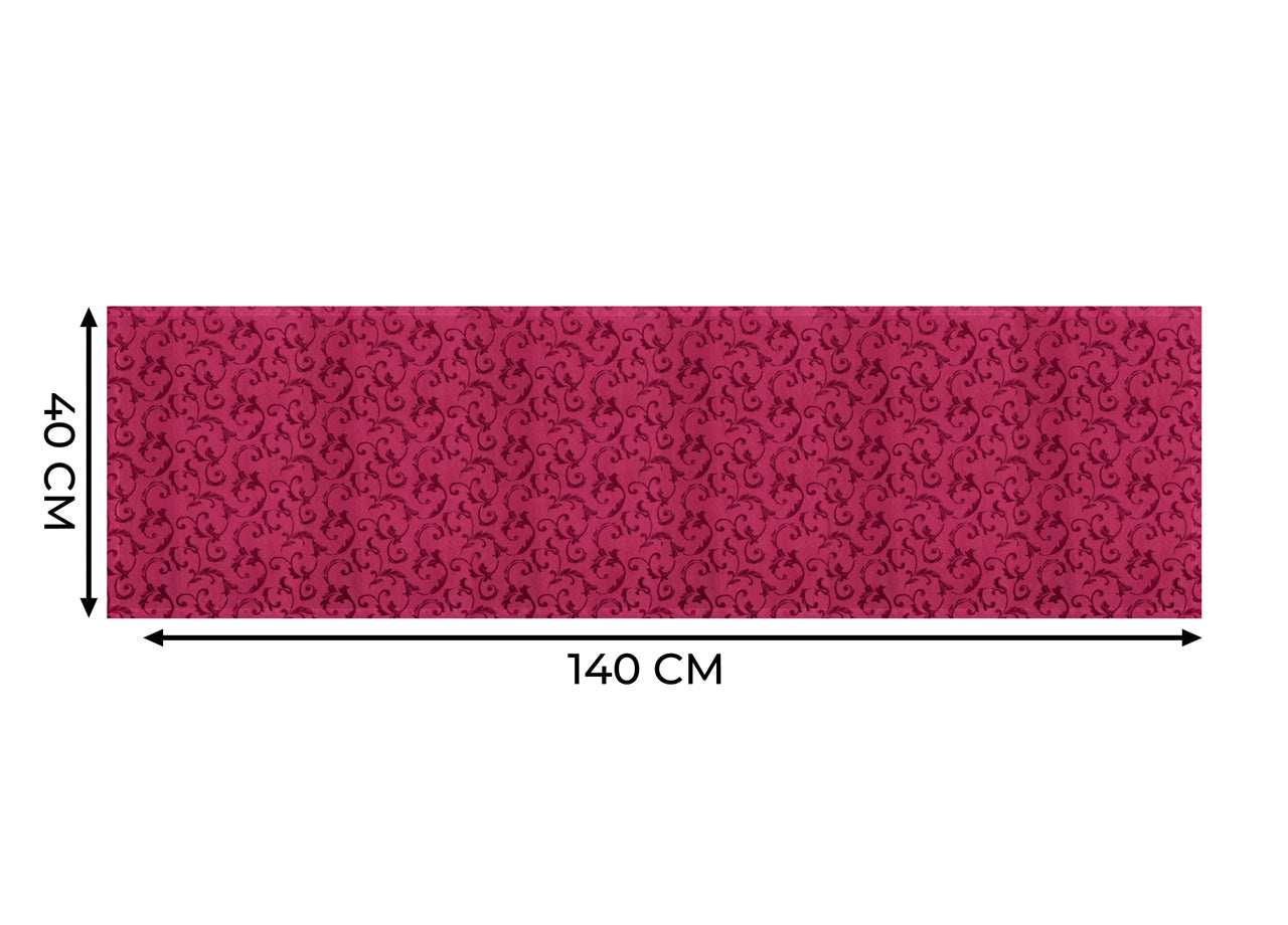 Tovaglia Natale Cucina Soggiorno Antimacchia Idrorepellente Jacquard Queen Bordeaux - 40x140 - Queen