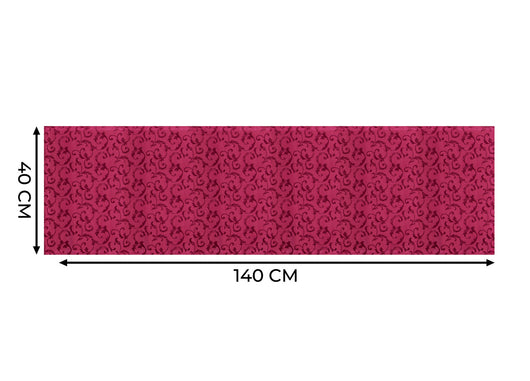 Tovaglia Natale Cucina Soggiorno Antimacchia Idrorepellente Jacquard Queen Bordeaux - 40x140 - Queen