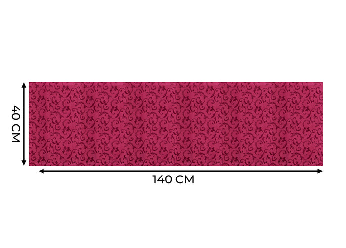 Tovaglia Natale Cucina Soggiorno Antimacchia Idrorepellente Jacquard Queen Bordeaux - 40x140 - Queen