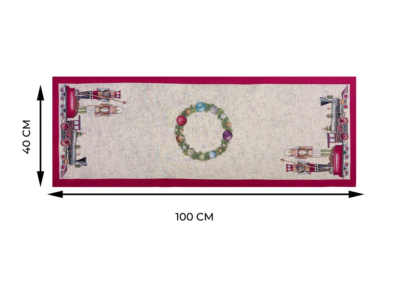Tovaglia Natale Centrino Runner Centrotavola Natalizio Gobelin Soldatino 1324 - 40x100 - Soldatino