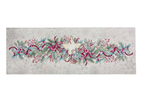 Tovaglia Natale Centrino Runner Centrotavola Natalizio Gobelin Silver Stella 1310 - 45x140 - Silver Stella