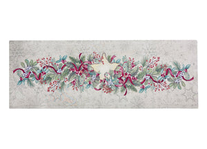 Tovaglia Natale Centrino Runner Centrotavola Natalizio Gobelin Silver Stella 1310 - 45x140 - Silver Stella