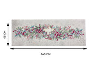 Tovaglia Natale Centrino Runner Centrotavola Natalizio Gobelin Silver Stella 1310 - 45x140 - Silver Stella