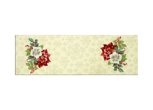 Tovaglia Natale Centrino Runner Tavolo Centrotavola Stella Natale 1273 - 45x140 - Stella Natale