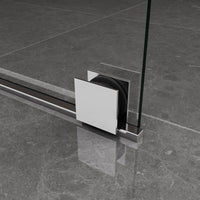 Parete Doccia 8 Mm Walk In Scorrevole Reversibile Altezza 200 Cm.150 regolabile 146-150 cm