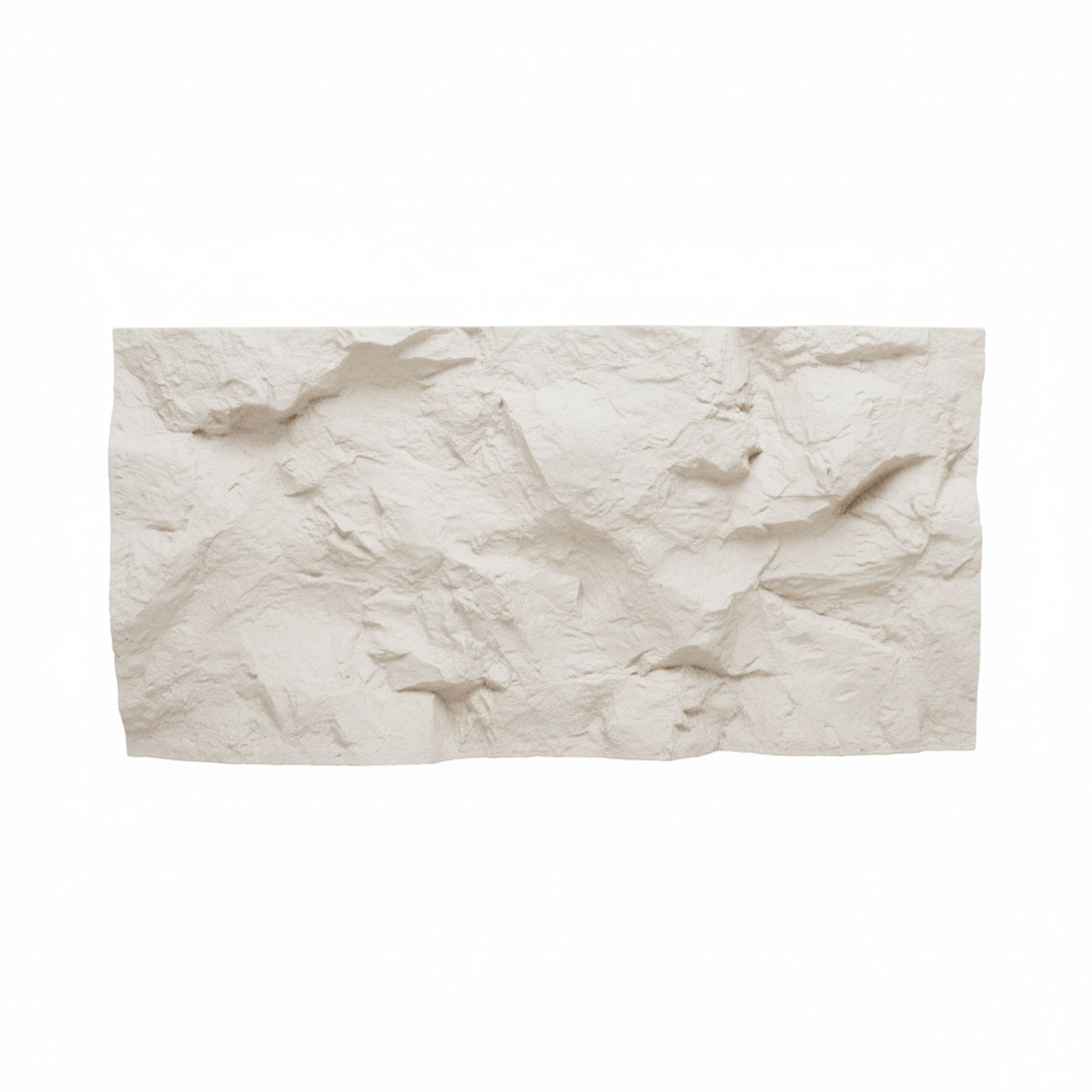 Rushmore - Set 2 pannelli decorativi 3D da parete 120x60x9 cm effetto pietra in PU Cashmere