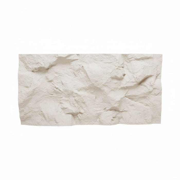 Rushmore - Set 2 pannelli decorativi 3D da parete 120x60x9 cm effetto pietra in PU Cashmere