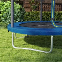 Trampolino per Bambini, Trampolino da Giardino con Rete di Sicurezza, Struttura in Acciaio, Ø 183 x 200 cm, Blu