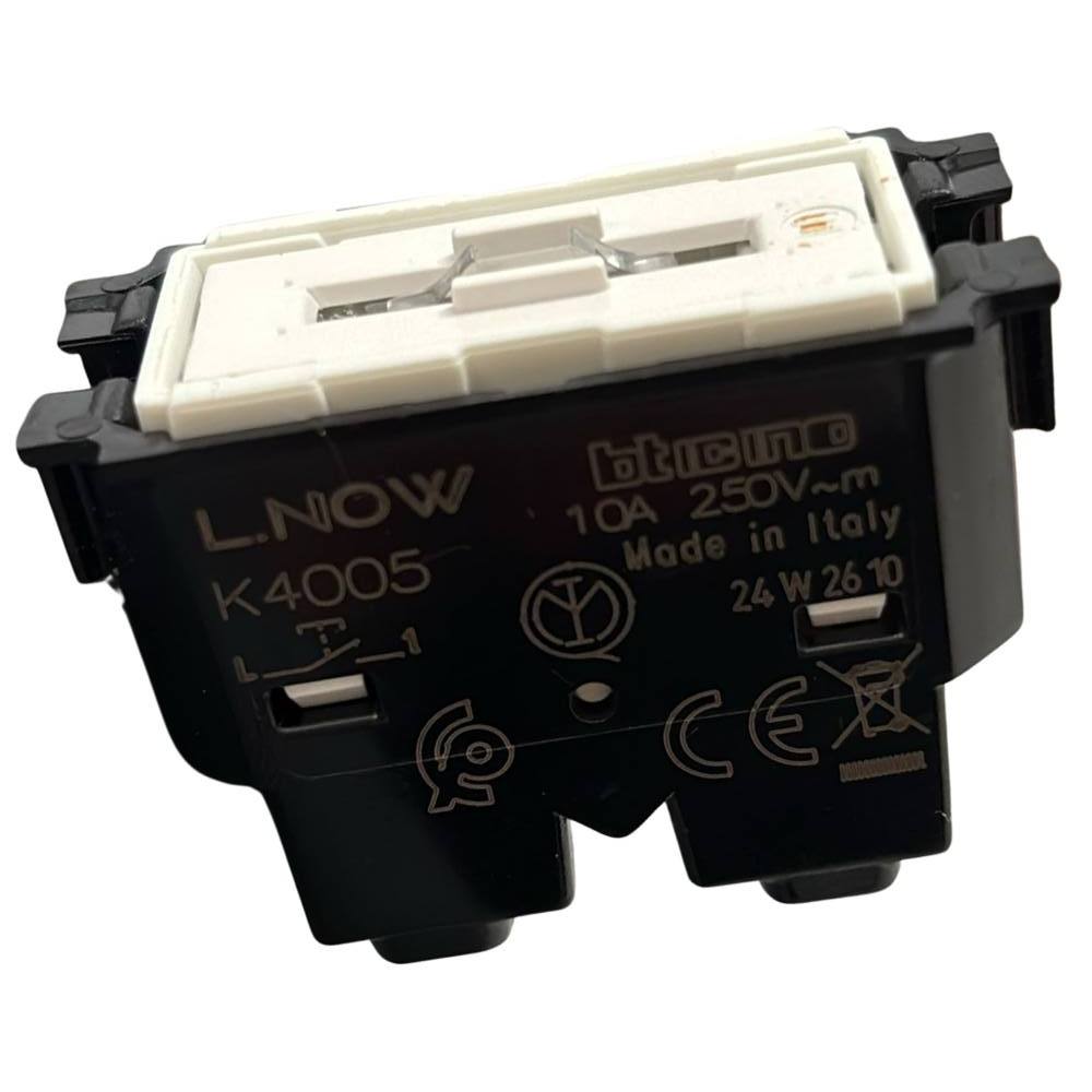 Bticino living now k4005 pulsante unipolare illuminabile 10a 250v