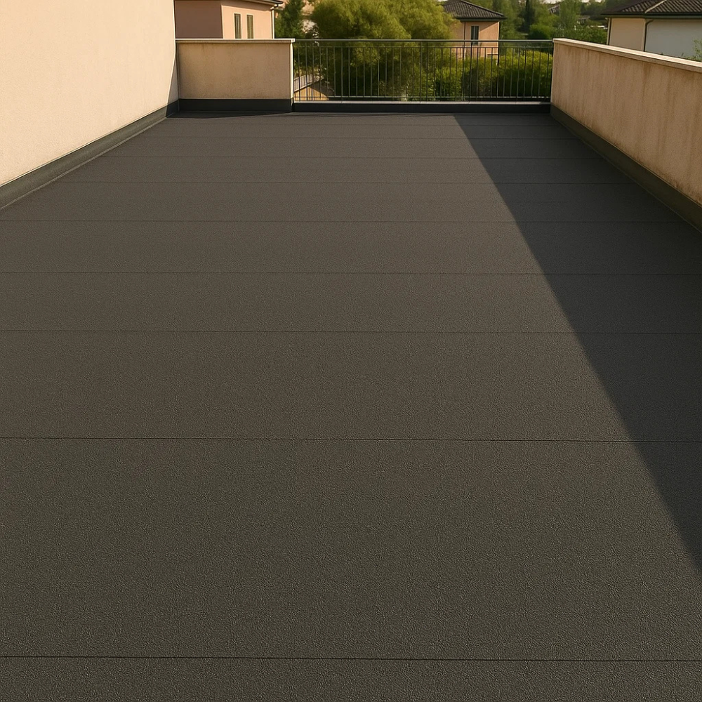 Guaina ardesiata casasciutta impermeabilizzazione tetti terrazze coperture 1x10 m *** colore- grigio, confezione 1