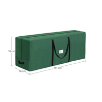 Borsa portaoggetti per albero di Natale copertura protettiva per alberi fino a 160 cm tessuto oxford 600d resistente all'usura leggero e impermeabile manici rinforzati verde 12_0003622