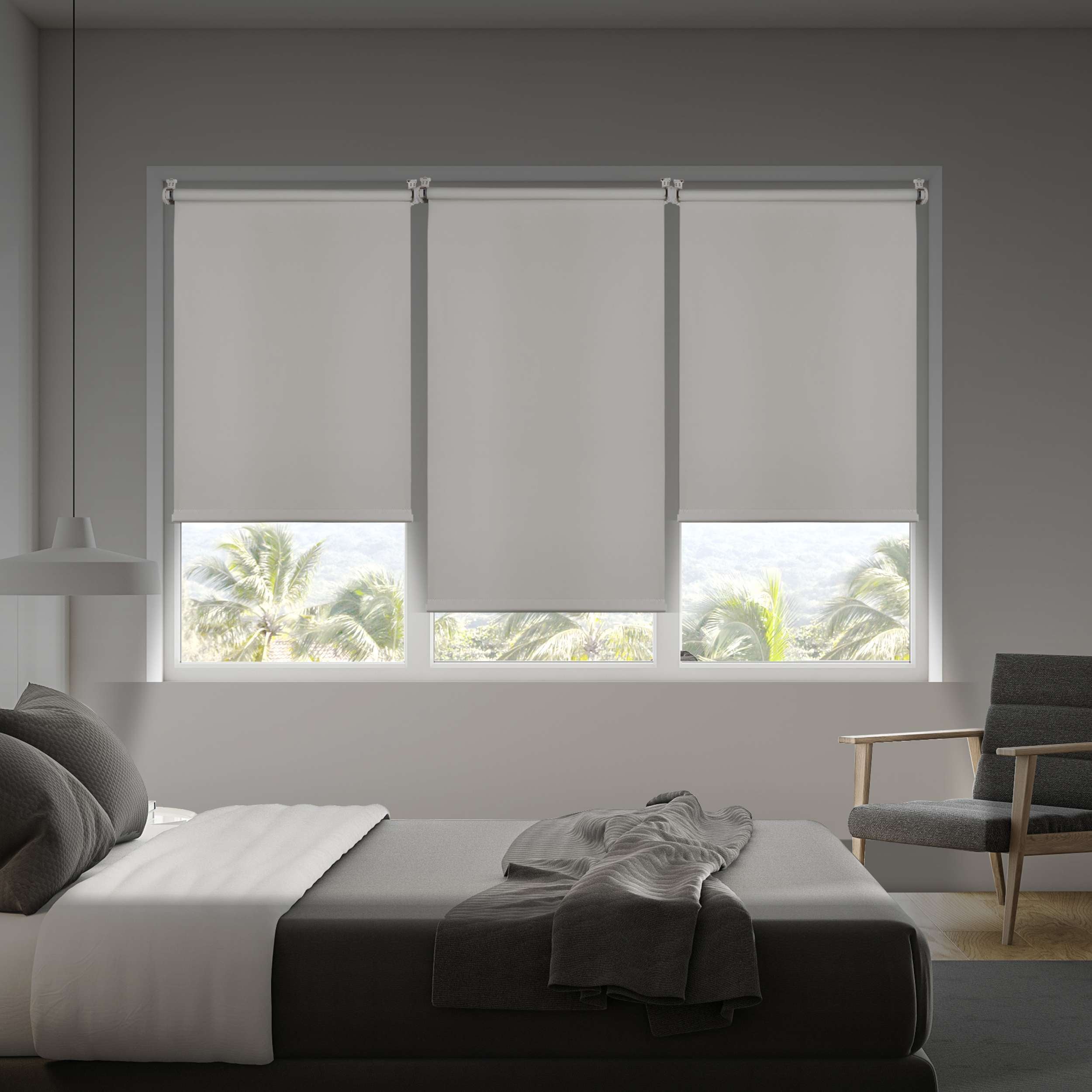 Tenda a Rullo Oscurante installazione senza foratura EasyFix Ecru 60x180 cm