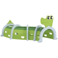 Tunnel per Bambini 3-6 Anni a Forma di Coccodrillo, Gioco per Interno ed Esterno in Plastica, Verde