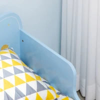 Letto per Bambini con Sponde e Fantasia Spaziale, Età 3-6 Anni, 143x74x59cm, Azzurro