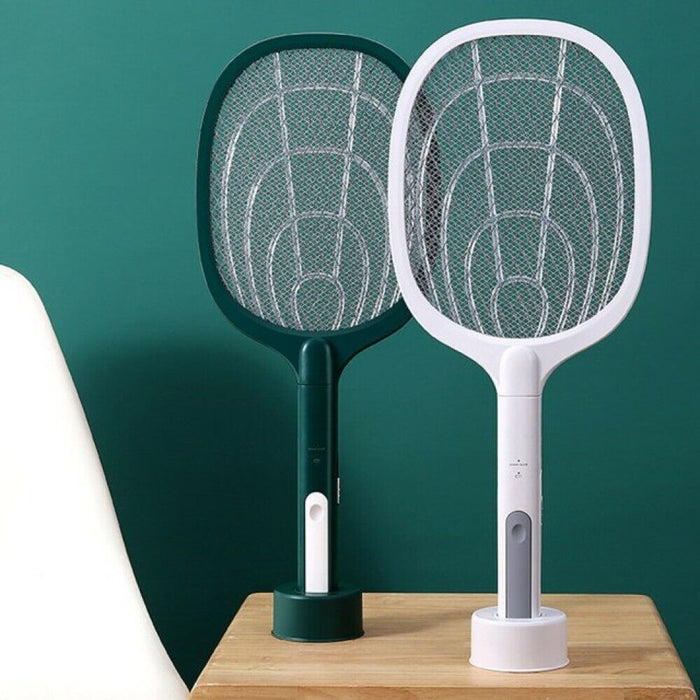 Racchetta Led Ricaricabile Per Zanzare Con Luce Attira Zanzare con base LTD-618