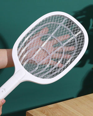 Racchetta Led Ricaricabile Per Zanzare Con Luce Attira Zanzare con base LTD-618