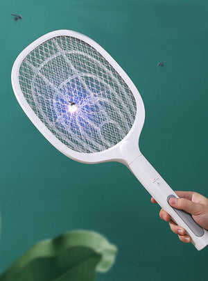 Racchetta Led Ricaricabile Per Zanzare Con Luce Attira Zanzare con base LTD-618