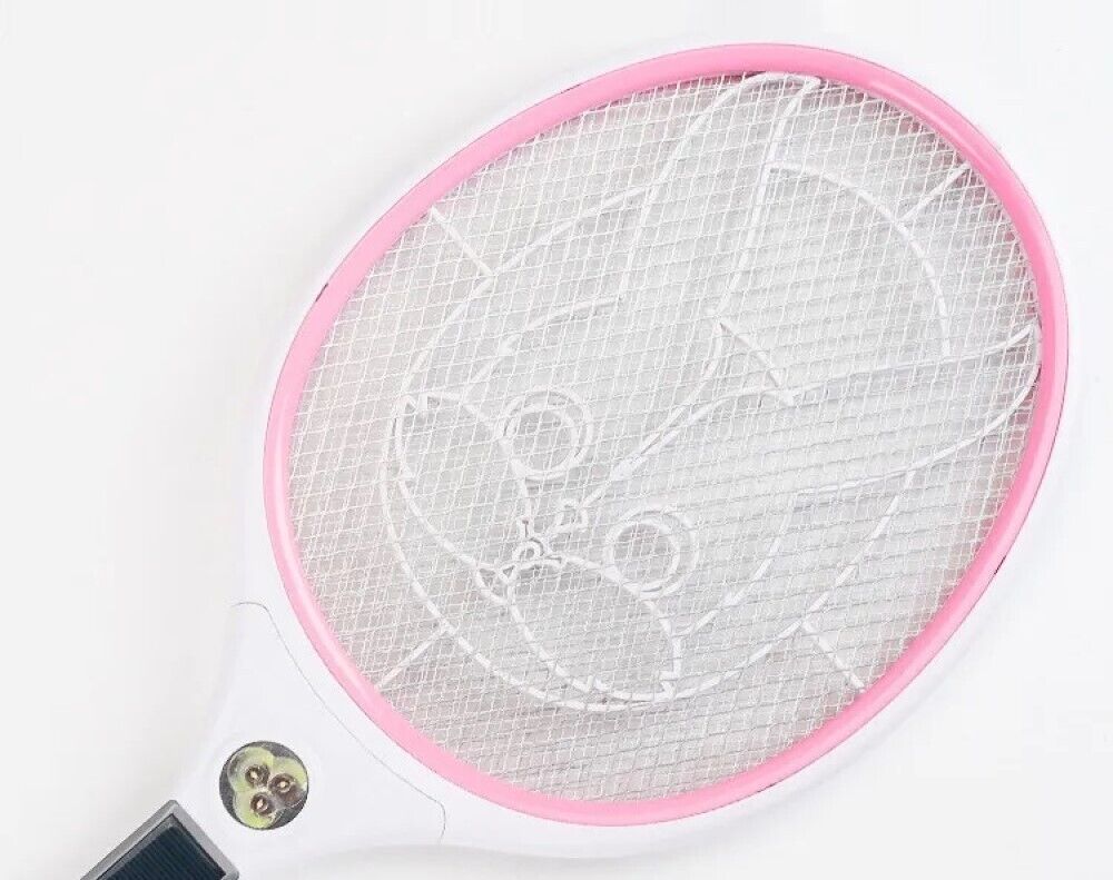 Racchetta fulmina zanzare ricaricabile pannello solare con luce LED QX-905