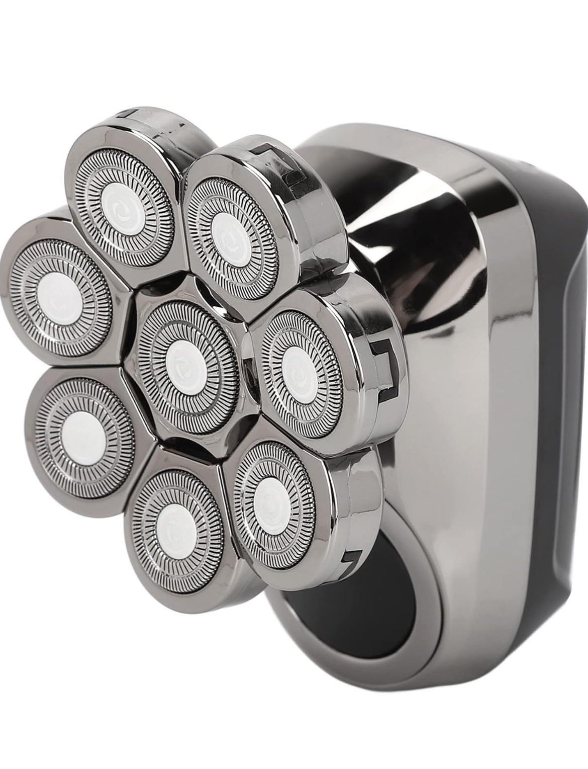 Rasoio elettrico ricaricabile 4 in 1 8 testine rotanti barba testa naso ART60174