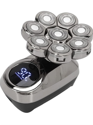 Rasoio elettrico ricaricabile 4 in 1 8 testine rotanti barba testa naso ART60174
