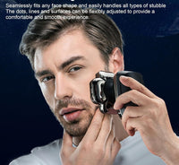 Rasoio elettrico ricaricabile 4 in 1 8 testine rotanti barba testa naso ART60174