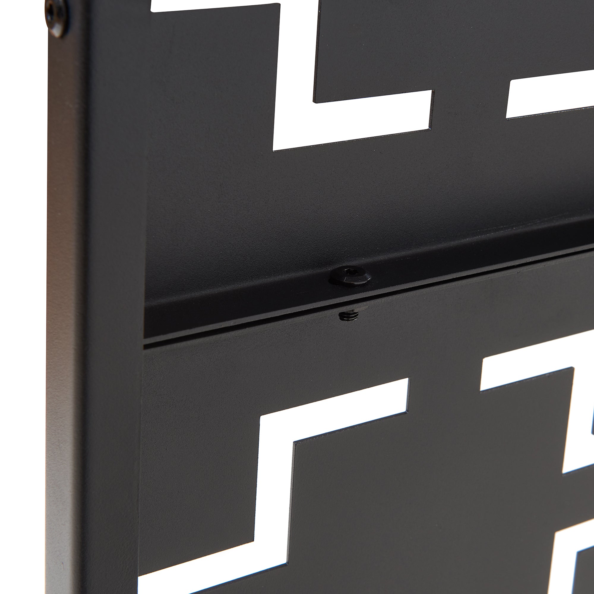 Pannello Divisorio Aaskis Struttura Traforata in Acciaio 200 x 100 cm Nero casa.pro