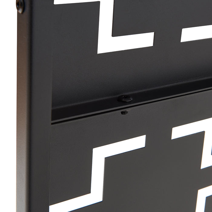 Pannello Divisorio Aaskis Struttura Traforata in Acciaio 200 x 100 cm Nero casa.pro