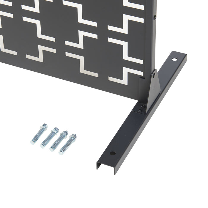 Pannello Divisorio Aaskis Struttura Traforata in Acciaio 200 x 100 cm Nero casa.pro