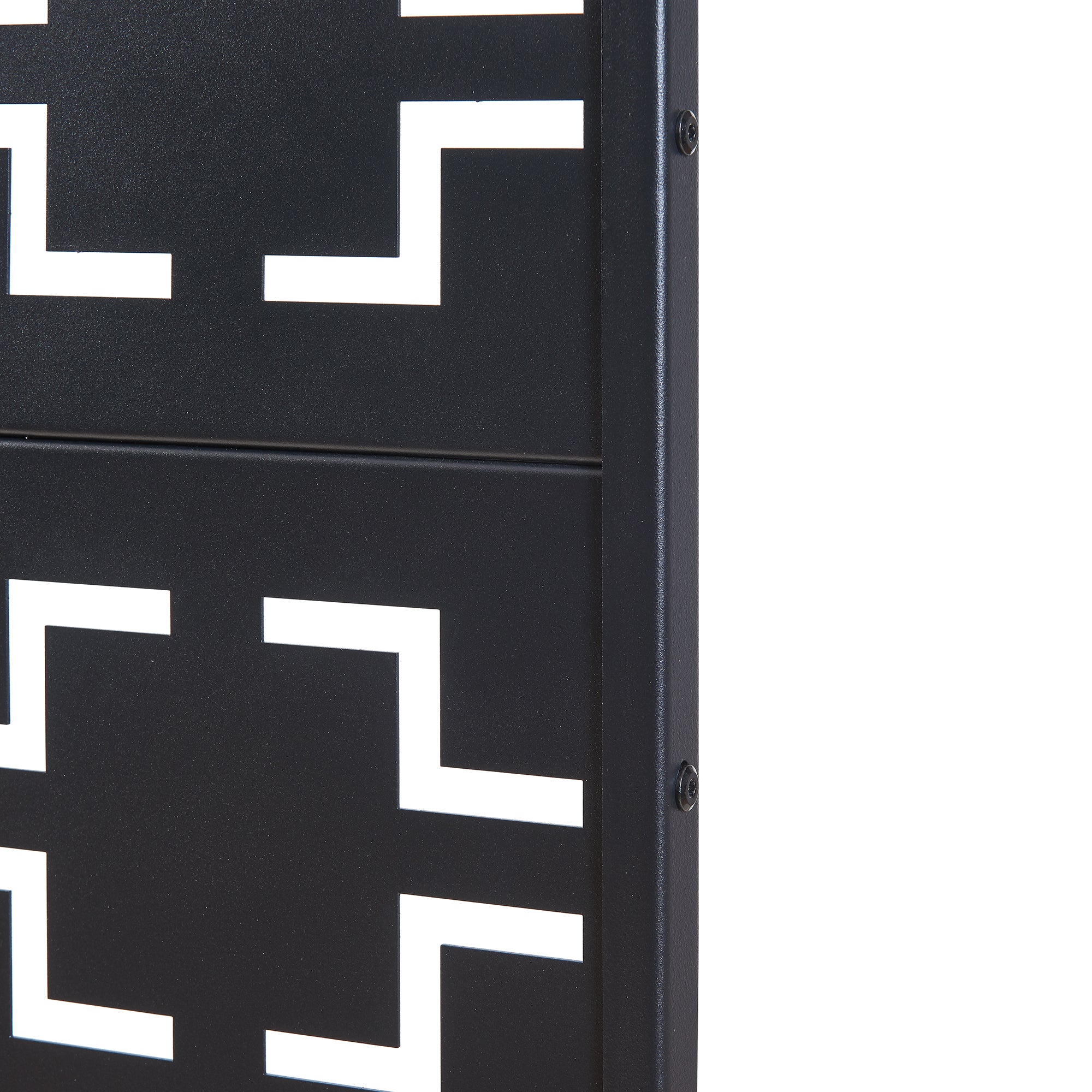 Pannello Divisorio Aaskis Struttura Traforata in Acciaio 200 x 100 cm Nero casa.pro