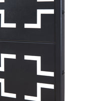 Pannello Divisorio Aaskis Struttura Traforata in Acciaio 200 x 100 cm Nero casa.pro