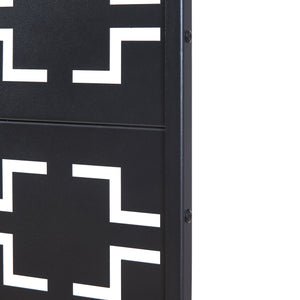 Pannello Divisorio Aaskis Struttura Traforata in Acciaio 200 x 100 cm Nero casa.pro