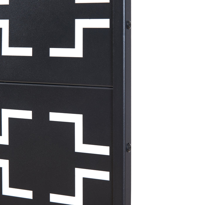 Pannello Divisorio Aaskis Struttura Traforata in Acciaio 200 x 100 cm Nero casa.pro