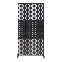 Pannello Divisorio Aaskis Struttura Traforata in Acciaio 200 x 100 cm Nero casa.pro