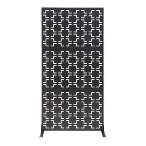Pannello Divisorio Aaskis Struttura Traforata in Acciaio 200 x 100 cm Nero casa.pro