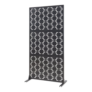 Pannello Divisorio Aaskis Struttura Traforata in Acciaio 200 x 100 cm Nero casa.pro