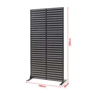 Pannello Divisorio Trolu Struttura Traforata in Acciaio 200 x 100 cm Nero casa.pro