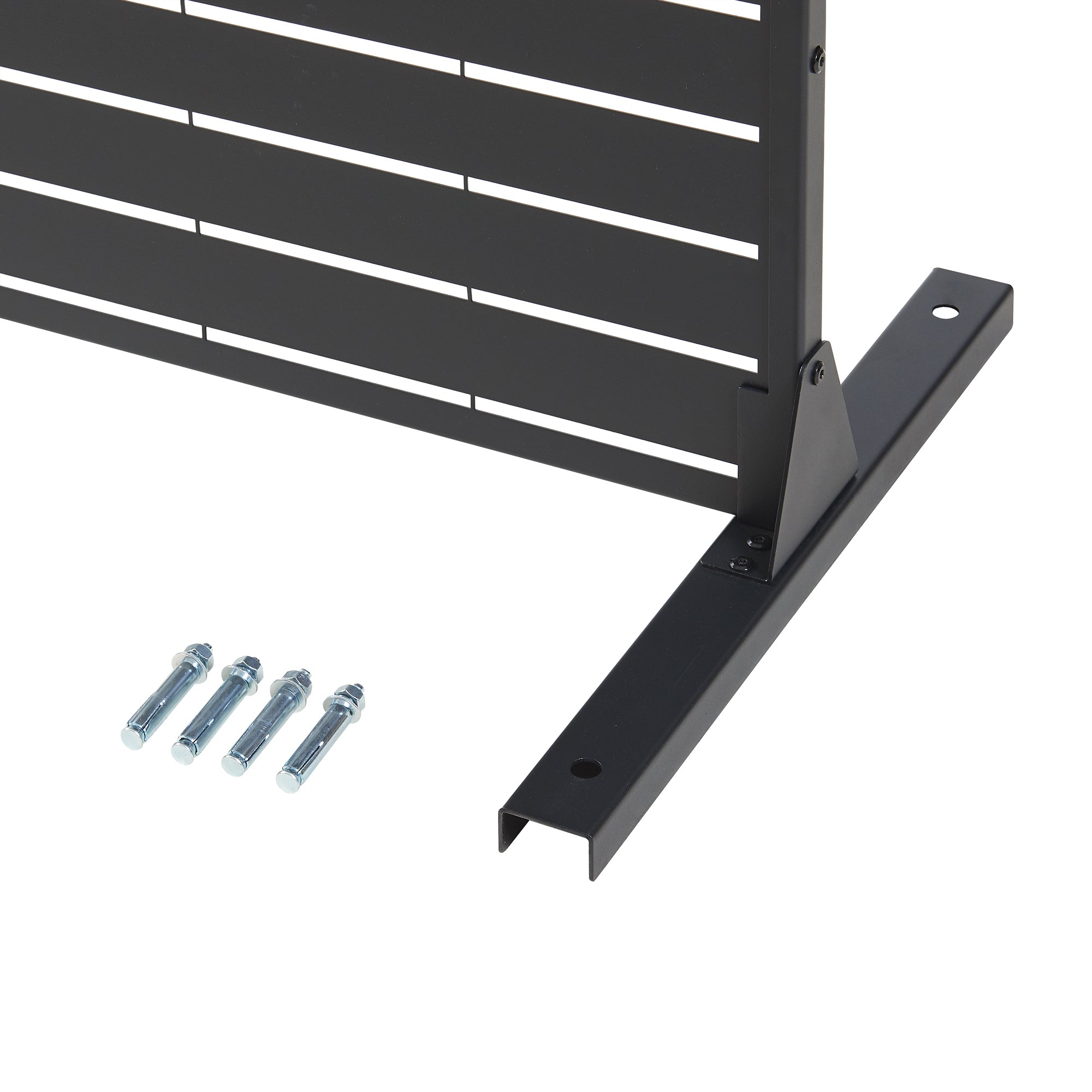 Pannello Divisorio Trolu Struttura Traforata in Acciaio 200 x 100 cm Nero casa.pro