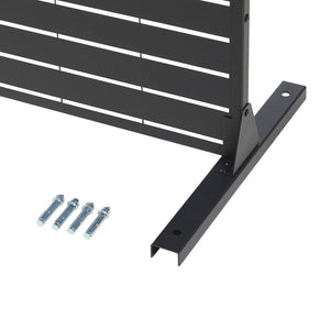 Pannello Divisorio Trolu Struttura Traforata in Acciaio 200 x 100 cm Nero casa.pro