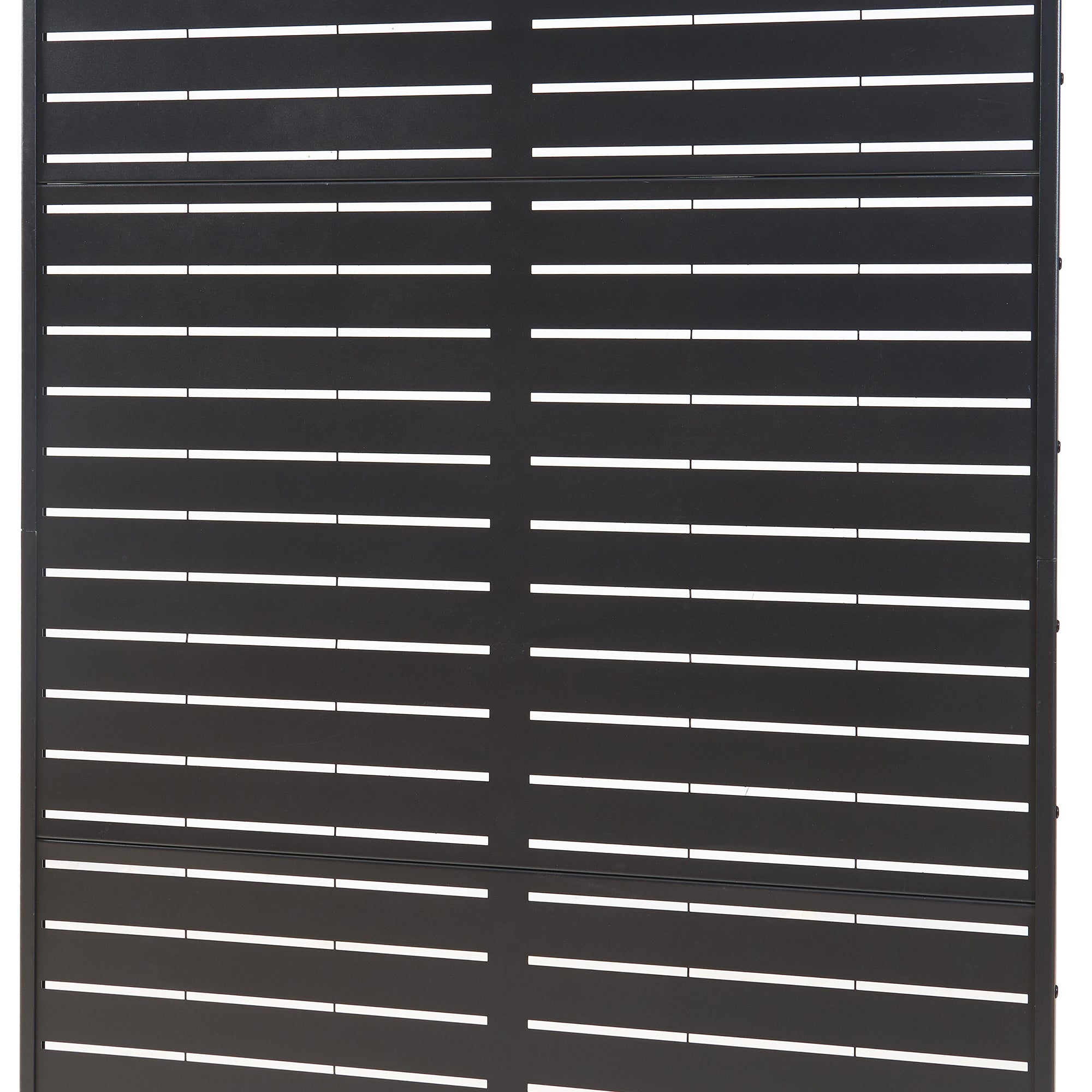 Pannello Divisorio Trolu Struttura Traforata in Acciaio 200 x 100 cm Nero casa.pro