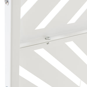 Pannello Divisorio Kekan Struttura Traforata in Acciaio 200 x 100 cm Bianco casa.pro