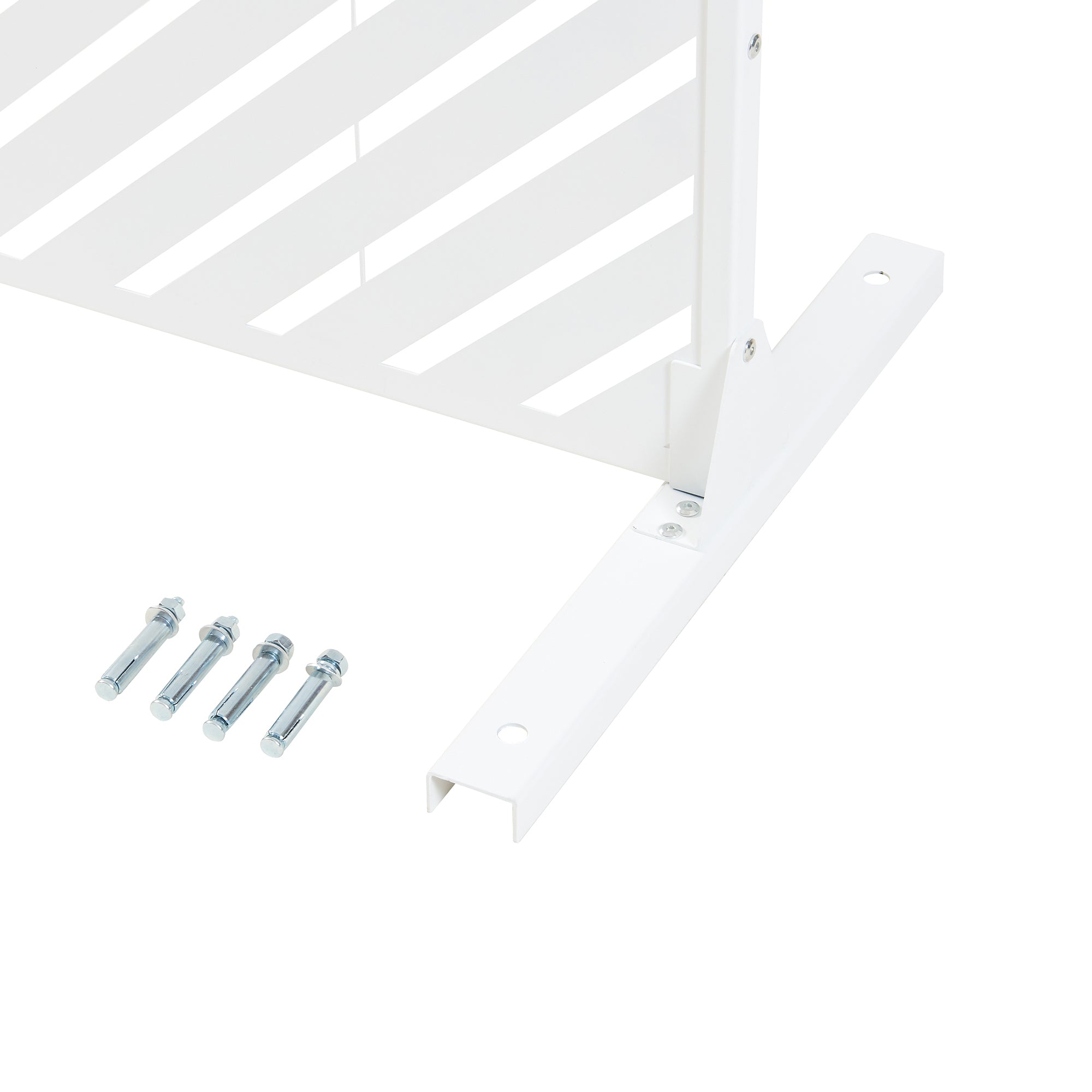 Pannello Divisorio Kekan Struttura Traforata in Acciaio 200 x 100 cm Bianco casa.pro