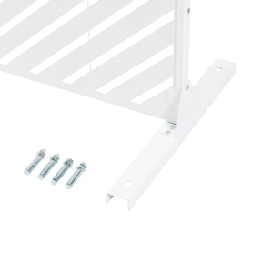 Pannello Divisorio Kekan Struttura Traforata in Acciaio 200 x 100 cm Bianco casa.pro